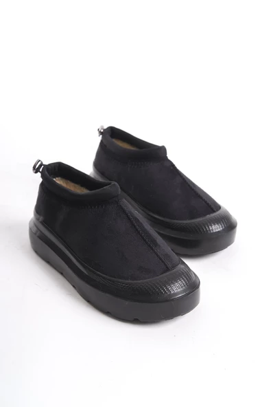 Kadın İçi Kürklü Scuba Kumaş Detaylı Rahat Kalın Taban Günlük Bot - 8