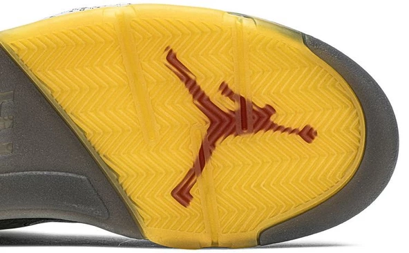 Nike Air Jordan Retro 5 Off-White Black Spor Ayakkabı - Resim 5