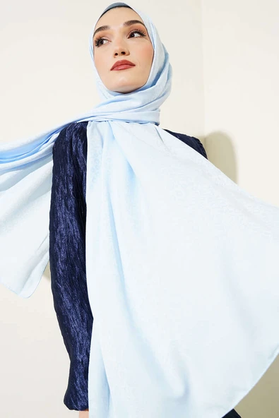 Mini Çiçekli Jakar Şal Bebe Mavi -119 ürün görseli 1