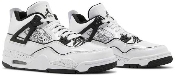 Nike Air Jordan Retro 4 GS DIY Spor Ayakkabı - Resim 8
