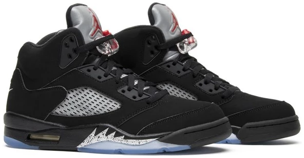 Nike Air Jordan Retro 5 Black Metallic Silver Spor Ayakkabı - Resim 8