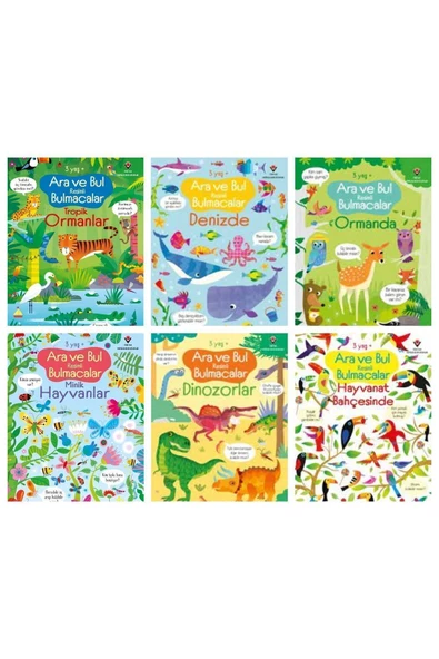 Tübitak Yayınları Ara ve Bul Resimli Bulmacalar Serisi 6 Kitap 3+ Yaş