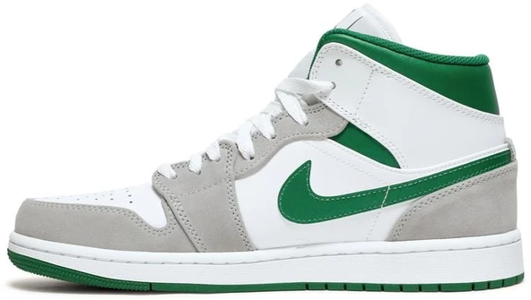 Nike Jordan 1 Mid SE White Pine Green Smoke Grey Spor Ayakkabı - Resim 3