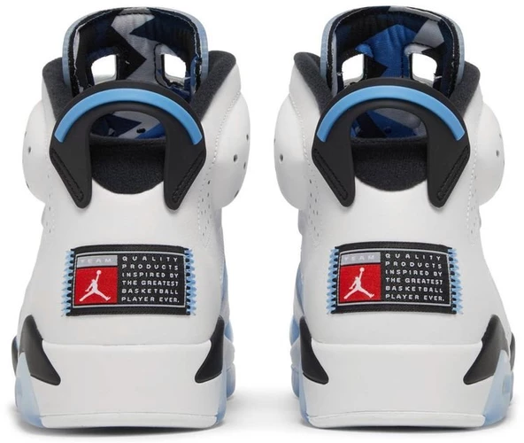Nike Air Jordan 6 Retro UNC White Spor Ayakkabı - 6