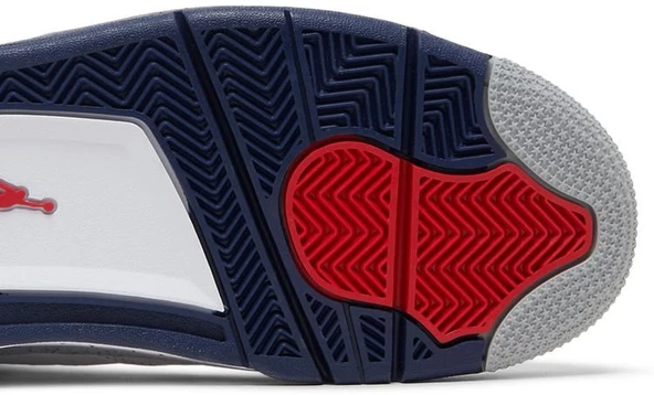 Nike Air Jordan 4 Retro White Midnight Navy Spor Ayakkabı - Resim 5