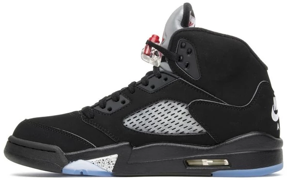 Nike Air Jordan Retro 5 Black Metallic Silver Spor Ayakkabı - Resim 3