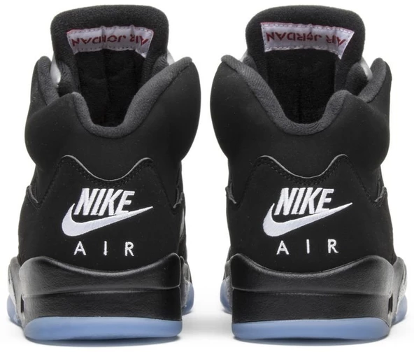 Nike Air Jordan Retro 5 Black Metallic Silver Spor Ayakkabı - Resim 6
