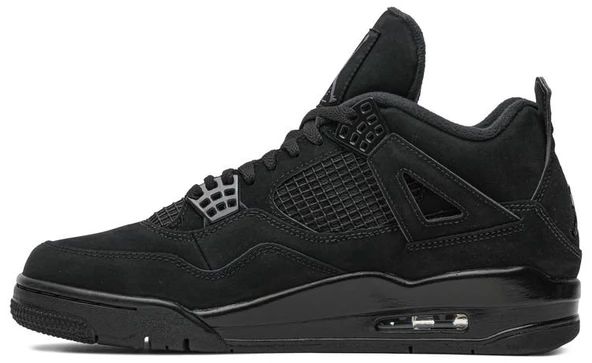 Nike Air Jordan Retro 4 Black Cat Spor Ayakkabı - Resim 3