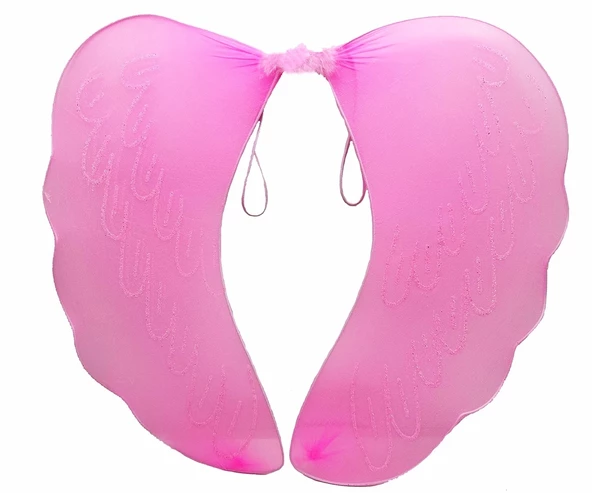 Pembe Renk Ortası Pembe Tüylü Tül Peri Kanadı 40x50 Cm ürün görseli