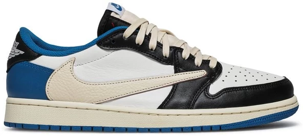 Nike Travis Scott x Fragment Air Jordan 1 Low OG White/Blue/Sail Spor Ayakkabı