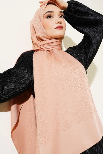 Mini Çiçekli Jakar Şal Tarçın -18 ürün görseli 1