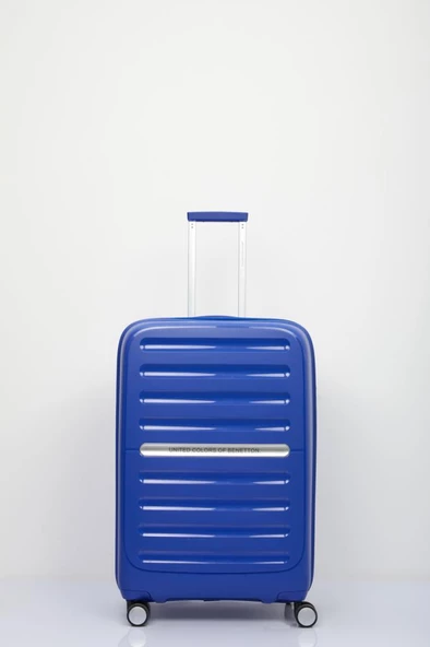Benetton Trolley Valiz Mavi Kabin Boy 14BNT1000-03-M
