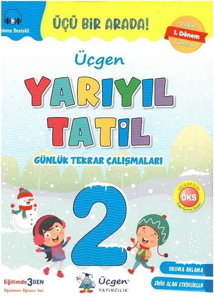 Üçgen 2.Sınıf Yarıyıl Tatil+Winter Holiday (İngilizce Yarıyıl Tatil) - Resim 2