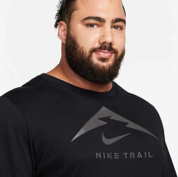 Nike FN0827-010 Trail Dri-Fit Tişort Erkek T-Shirt - 4