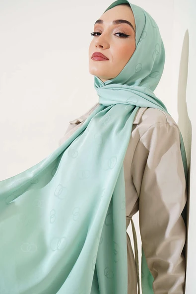 Halka Desen Jakar Şal Fıstık Yeşili ürün görseli 1