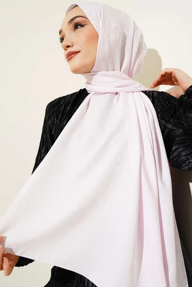 Mini Çiçekli Jakar Şal Pembe -133 ürün görseli 1