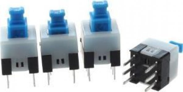 6 Pin On/off Kilitli Buton 7x7mm - 2