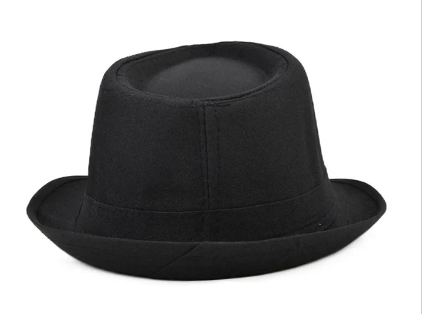 Çocuk Boy Siyah Kumaş Fötr Şapka Gösteri Şapkası Michael Jackson Şapkası 54 No - Resim 3