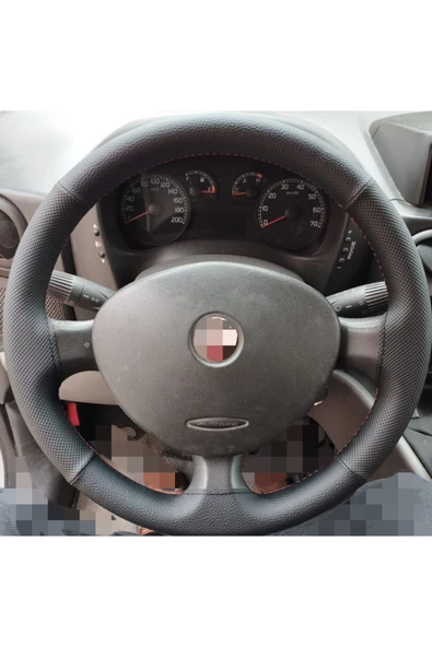 Dikişli Deri Direksiyon Kılıfı Ithal Deri / Noktalı/damarlı Deri Siyah Dikişli ürün görseli