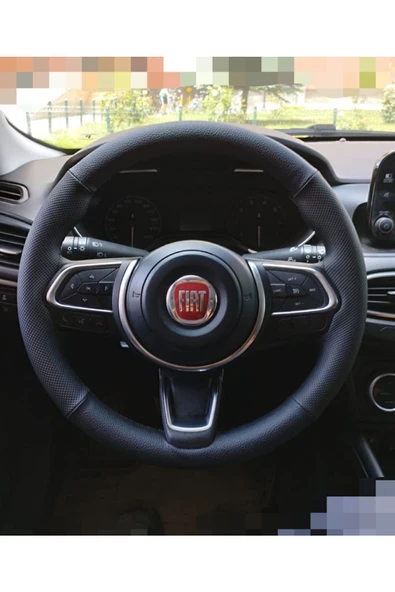 DİKİŞLİ DERİ DİREKSİYON KILIFI İTHAL NOKTA/DAMARLI DERİ SİYAH DİKİŞLİ EGEA GRUBU ürün görseli