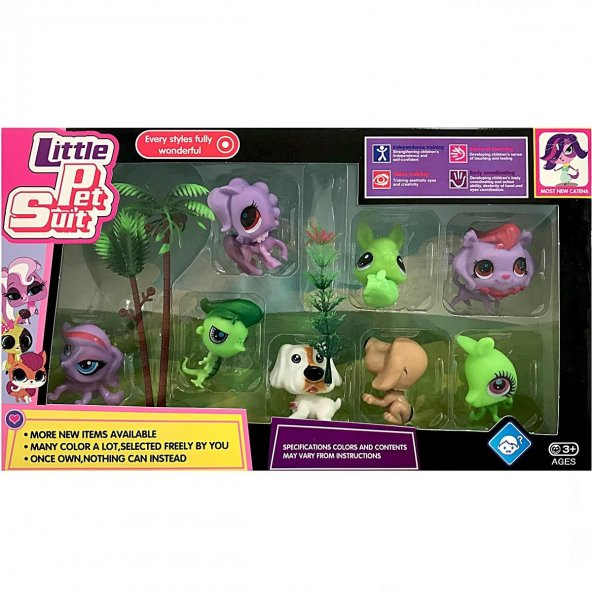 Little Pet Suit 8li Miniş Hayvanlar