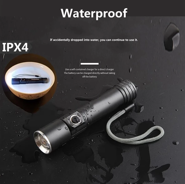 F-90 Aluminyum Kaplama Mıknatıslı Şarjlı El Feneri - Resim 6