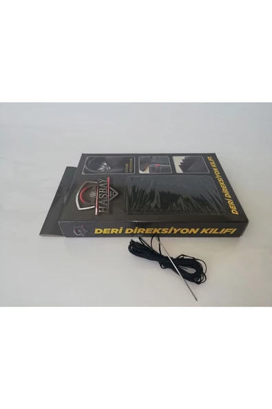 DİKİŞLİ DERİ DİREKSİYON KILIFI DAMARLI/NOKTALI İTHAL DERİ SİYAH DİKİŞLİ OPEL GRUBU - Resim 2