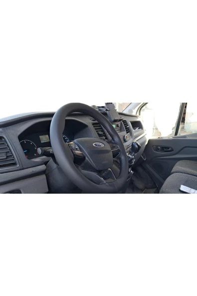 DİKİŞLİ DİREKSİYON KILIFI SİYAH DERİ/DİKİŞLİ FORD TRANSİT İÇİN - Resim 2