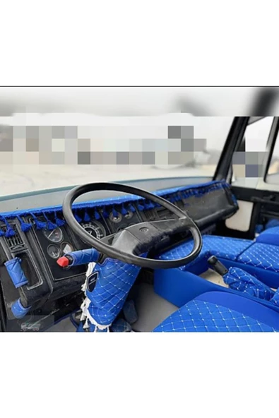 Dikişli Direksiyon Kılıfı Taba/siyah Damarlı Deri Siyah Dikişli Ford Cargo 2520 Için - Resim 2