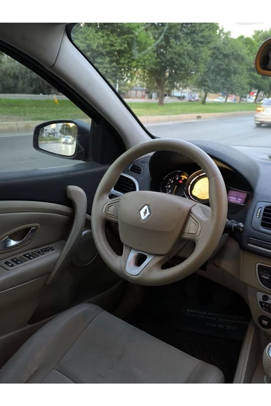 Dikişli Direksiyon Kılıfı Fluence Megane 2 Için Gri Dikişli - Resim 3