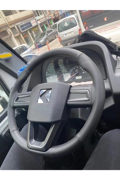 Dikişli Direksiyon Kılıfı Damarlı Noktalı Deri Siyah Dikişli Karsan Jest Son Kasa Için ürün görseli