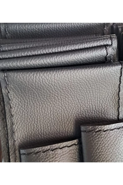 DİKİŞLİ DERİ DİREKSİYON KILIFI DAMARLI SİYAH DERİ SİYAH DİKİŞLİ CİTROEN ELYSEE İÇİN - Resim 2