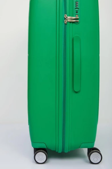 Benetton Trolley Valiz Yeşil Büyük Boy 14BNT1000-01-Y - 8
