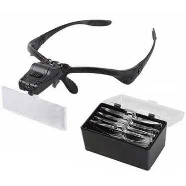 Işıklı Gözlük Büyüteç 5 Farklı Lens 9892b - 2