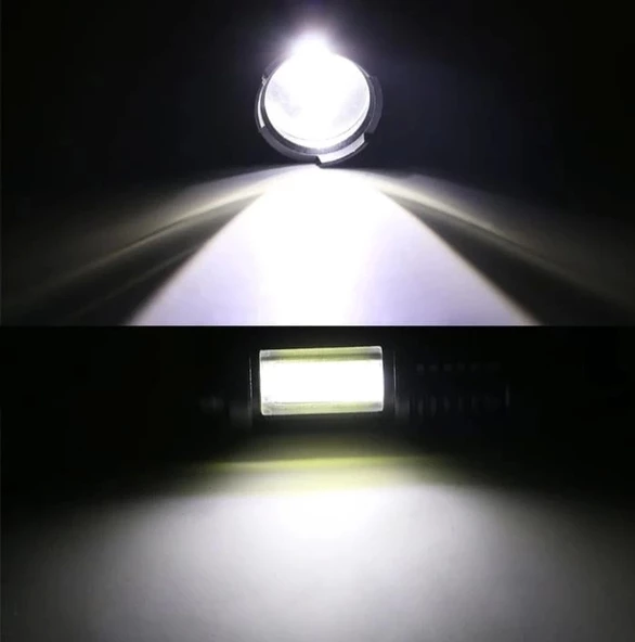 Wuben Wb-017 Zoomlu Şarjlı Cob Led Güçlü El Feneri - Resim 5