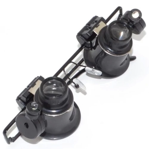 Gözlük Model Çıft Led Aydınlatma ,saat Onarımı Için Harika Büyüteç - Resim 3