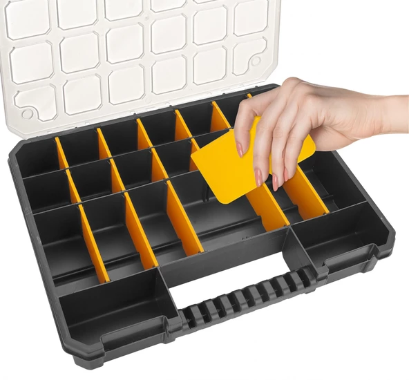 Slim Organizer Takım Çantası Ayarlanabilir 23 Bölmeli Vida Kutusu - 3