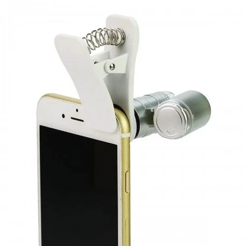 Evrensel Led Işıklı Mini Cep Mikroskobu, Tüm Kameralı Telefonlar Için No:9882w - 5