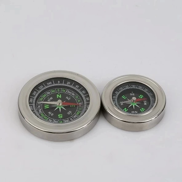 Yuvarlak Metal Kasa Dayanıklı Pusula 80mm - Resim 2