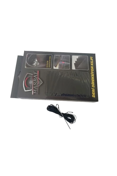 DİKİŞLİ DİREKSİYON KILIFI BEJ/SİYAH DERİ SİYAH DİKİŞLİ TOYOTA COROLLA İÇİN - Resim 3