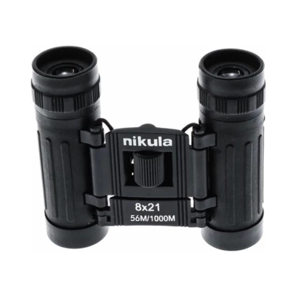 8x21  Dürbün Siyah  Av Dürbünü 56m/1000m Kauçuk Kaplama - Resim 4