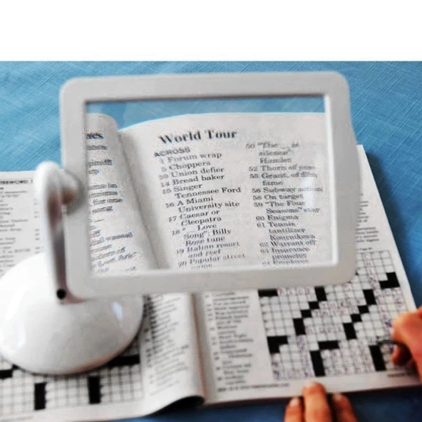 3x  360 Derece Döndürme Ekranlı, Çok Fonksiyonlu Masaüstü Büyüteç 3x - 6