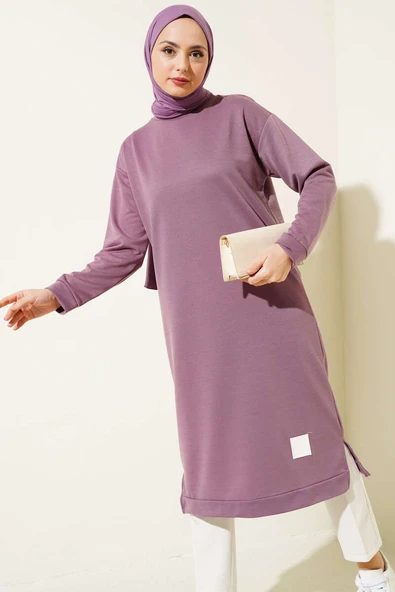 Arma Detaylı Uzun Tunik Magenta - 1