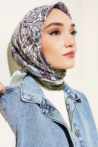 Paisley Desenli Soft Pamuk Eşarp Nefti ürün görseli 1