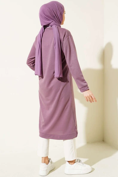 Arma Detaylı Uzun Tunik Magenta - 3