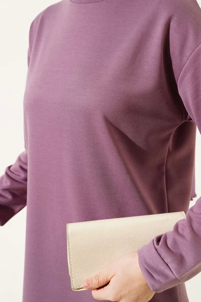 Arma Detaylı Uzun Tunik Magenta - Resim 4