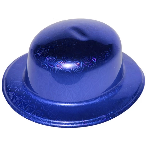 Mavi Renk Hologramlı Plastik Yuvarlak Melon 27x24 Cm ürün görseli