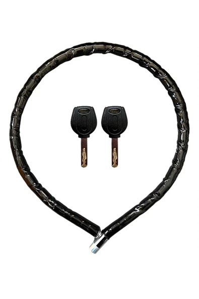 Yuma Ym-752 Motorsiklet Kilidi Anahtarlı Körüklü Siyah ( Boy : 120cm-çap : 22mm ) - Resim 2