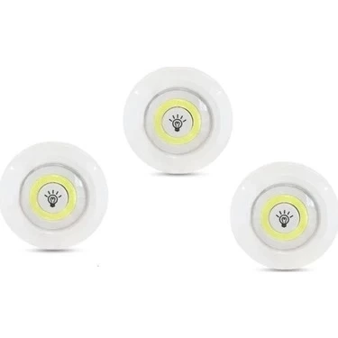 Kablosuz Uzaktan Kumandalı 3lü Led Lamba Seti - 3