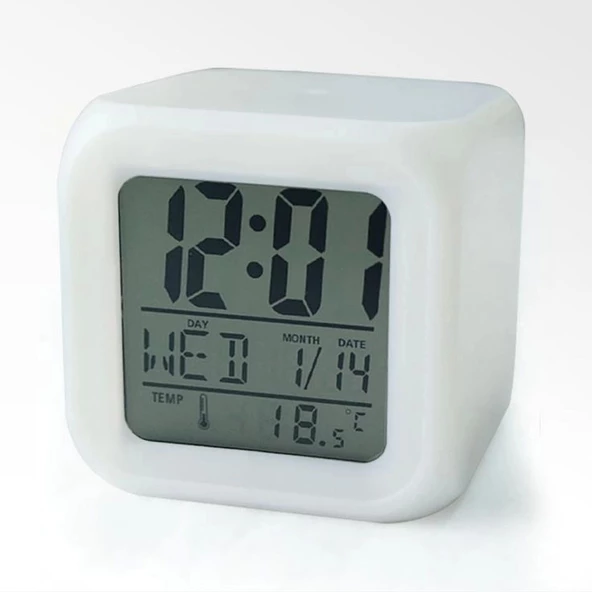 Renk Değiştiren Küp Saat ürün görseli